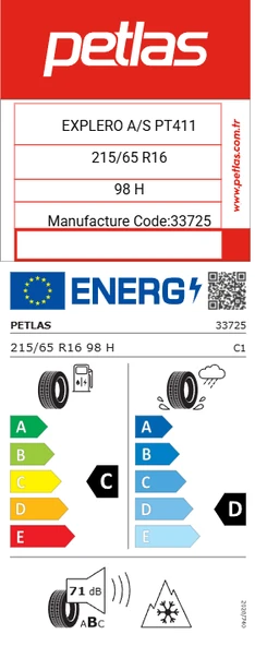 PETLAS 215/65R16 102H REİNF EXPLERO A/S PT411 4 MEVSİM KAR LOGOLU (2025) - Resim 4
