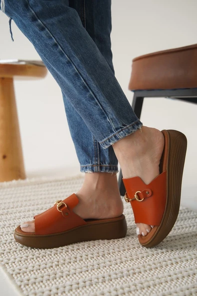 Nelly Kiremit Hakiki Deri Terlik - Resim 11