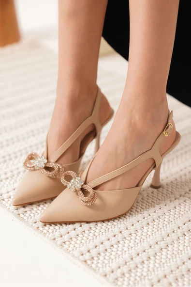 Wines Kadın Nude Topuklu Ayakkabı - Resim 12