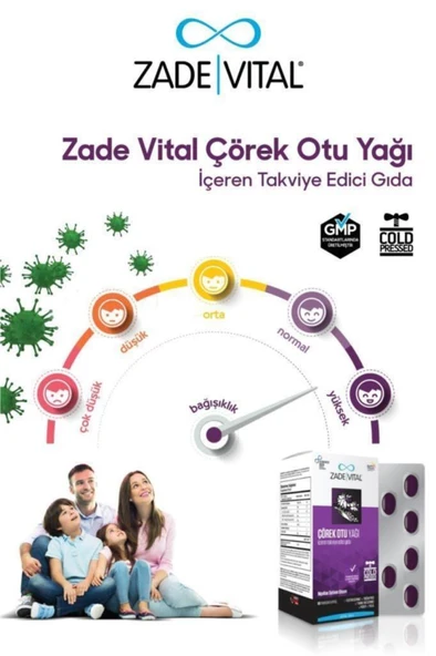 Zade Vital Çörek Otu Yağı 60 Yumuşak Kapsül - Blister x2 (2'li Avantaj Paketi) - Resim 2