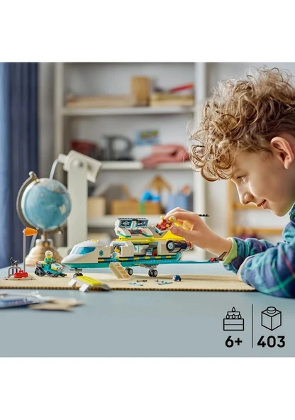 LEGO City Acil Hava Ambulans Uçağı 60465 - 6 Yaş - Resim 2