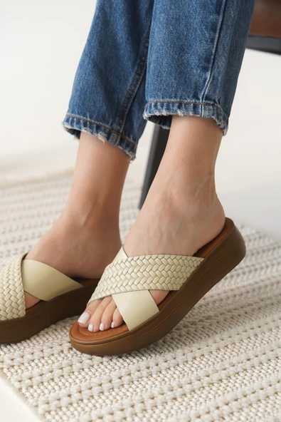 Fayn Bej Hakiki Deri Terlik - Resim 2