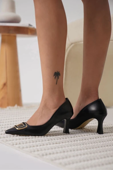Emery Kadın Siyah Topuklu Ayakkabı - Resim 3