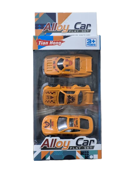 3'lü Metal Araba Seti (İtfaiye, Polis, İnşaat) - Resim 2