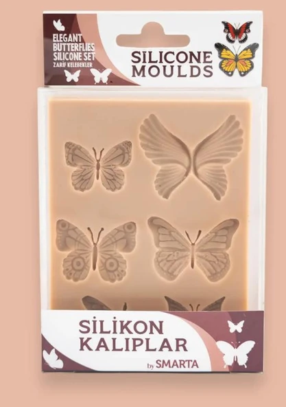Smarta Silikon Kalıp - Zarif Kelebekler ürün görseli