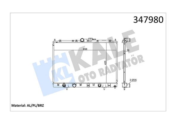 KALE 347980 RADYATÖR AL/PL/BRZ PAJERO PININ AT MR373172 ürün görseli 1