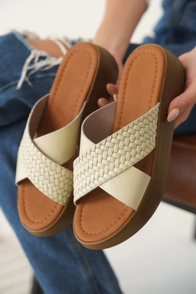 Fayn Bej Hakiki Deri Terlik - Resim 5