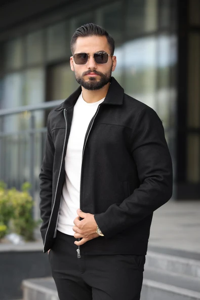 Claassics Men Erkek Oversize Kısa Kaşe Kaban Ceket - 7435 - 5