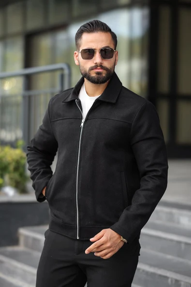 Claassics Men Erkek Oversize Kısa Kaşe Kaban Ceket - 7435 - 7