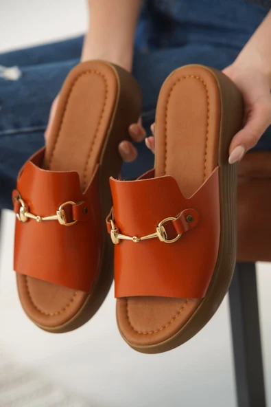 Nelly Kiremit Hakiki Deri Terlik - Resim 8