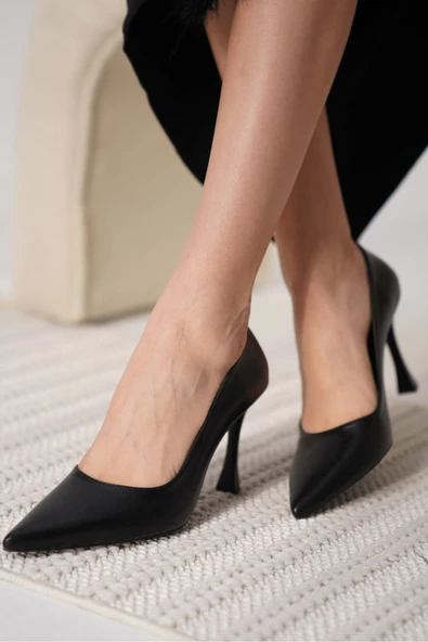 Blade Siyah Cilt Kadın Stiletto - Resim 12