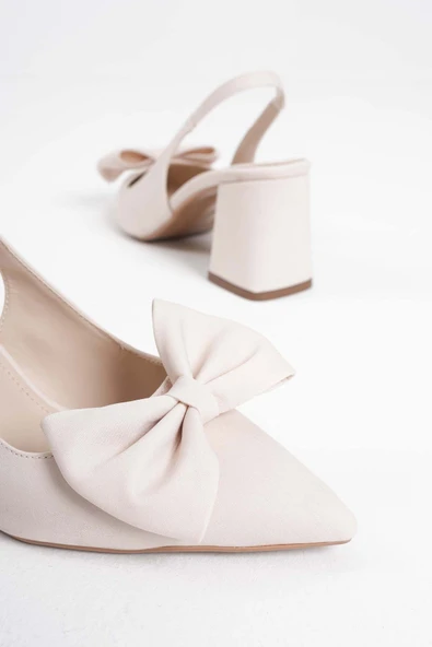 Candy Bej Kadın Topuklu Ayakkabı - Resim 8