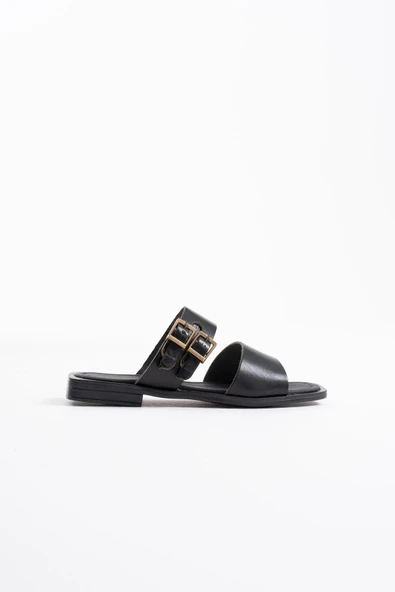 Alessi Siyah Hakiki Deri Terlik - Resim 10