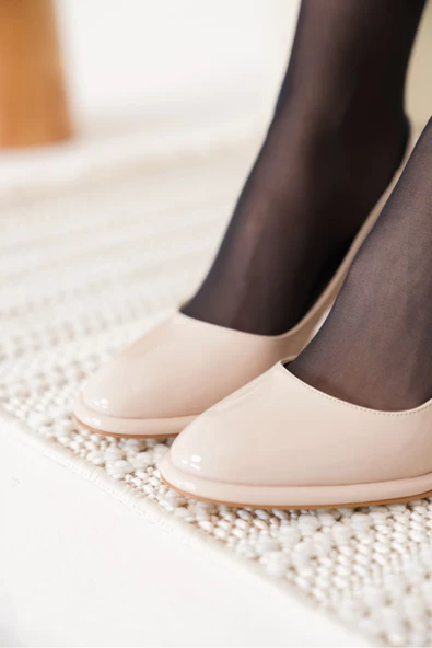 Pensy Bej Rugan Kadın Topuklu Ayakkabı - Resim 12