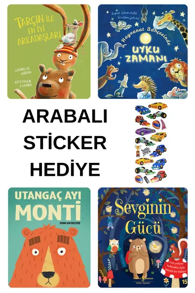 ARABALI STİCKER HEDİYELİ - OKUL ÖNCESİ RESİMLİ KİTAPLAR MASAL - MONTİ - UYKU ZAMANI - SEVGİNİN GÜCÜ ürün görseli