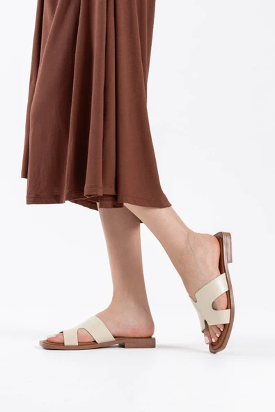 Fergei Bej Hakiki Deri Terlik - Resim 5