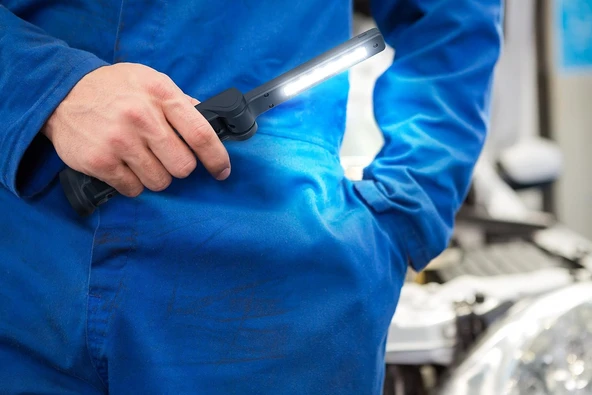 Philips LED pil çalışma lambası el feneri El lambası gün ışığı Haken + magnet - Resim 8