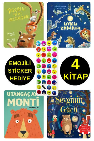 EMOJİLİ  STİCKER HEDİYE  - OKUL ÖNCESİ RESİMLİ KİTAPLAR -   UYKU ZAMANI - MONTİ -SEVGİNİN GÜCÜ ... ürün görseli