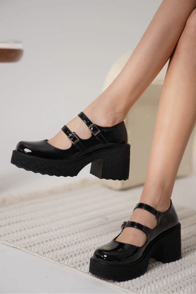 Jasmine Kadın Siyah Rugan Günlük Ayakkabı - Resim 9