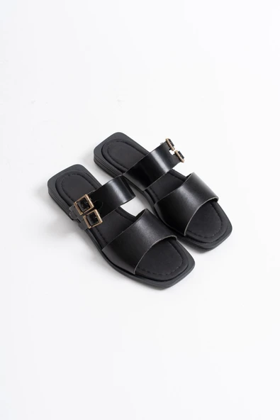 Alessi Siyah Hakiki Deri Terlik - Resim 11