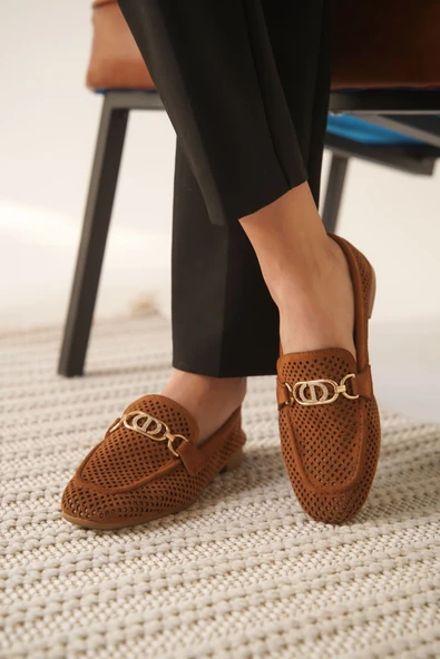 Sally Kadın Süet Taba Günlük Ayakkabı - Resim 12