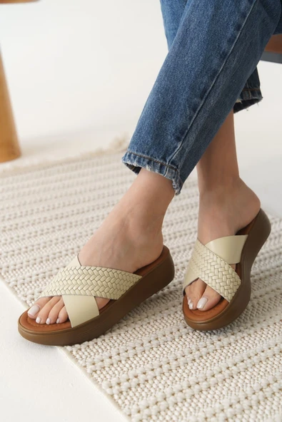 Fayn Bej Hakiki Deri Terlik - Resim 3