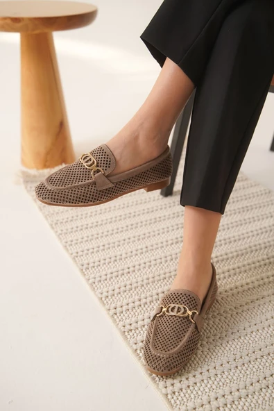 Sally Kadın Süet Vizon Günlük Ayakkabı - Resim 5