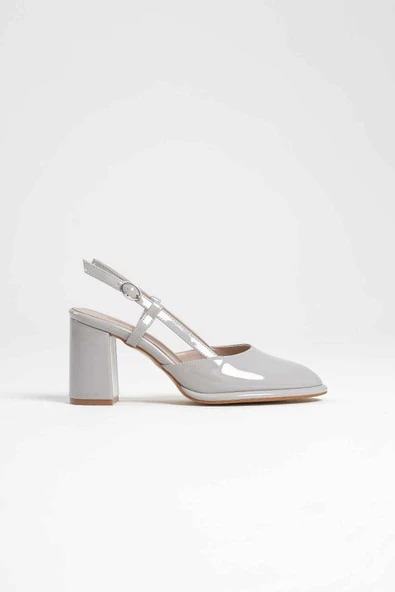 Denma Gri Rugan Kadın Topuklu Ayakkabı ürün görseli 1