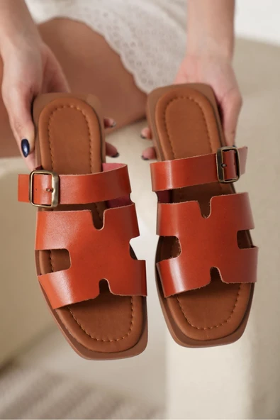 Garcia Kiremit Hakiki Deri Terlik - Resim 9