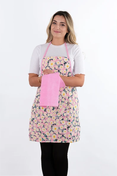 Damla Sıvı Geçirmez Su Geçirmez Mutfak Önlüğü Havlulu Mutfak Önlüğü - 6