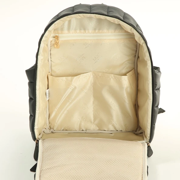 M&Y Puff Anne Bebek Bakım Sırt Çantası 7335 Siyah - Resim 5