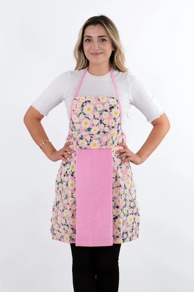 Damla Sıvı Geçirmez Su Geçirmez Mutfak Önlüğü Havlulu Mutfak Önlüğü - 5