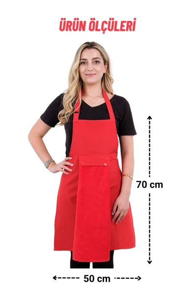 Star Ayar Askılı Havlulu 4lü Mutfak Önlüğü Seti (ELDİVEN TUTACAK) - 4