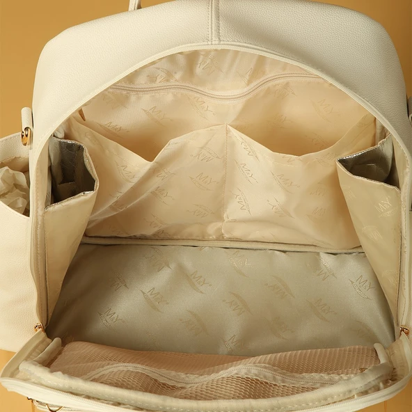 Maia Anne Bebek Bakım Sırt Çantası 7310 Krem - Resim 4