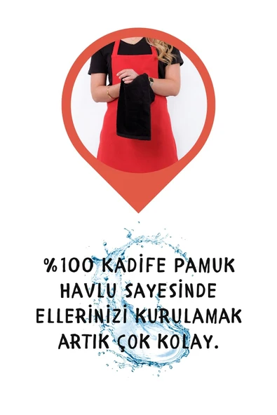 Star ayar askılı havlulu mutfak önlüğü seti (Havlulu önlük) - 12