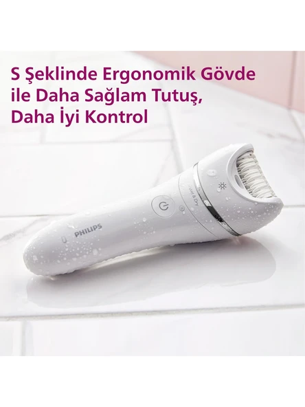 Philips Bre700/05 Epilatör (Yüz+Koltuk Altı+Bikini Bölgesi+Bacak)Islak-Kuru,Işıklı,Kablosuz - 5