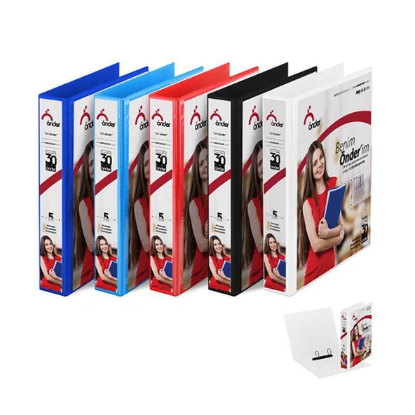 Önder Sunum Klasörü 4 Halkalı 30 MM A4 Beyaz 2013-5 ürün görseli