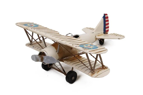 0710E-666W DEKORATİF METAL UÇAK ÇİFT KANATLI - 2