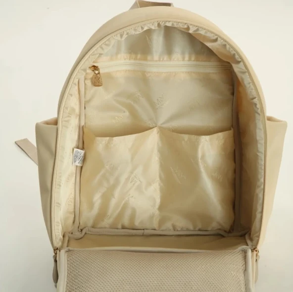 M&Y Diamond Anne Bebek Bakım Sırt Çantası 7345 Krem - 10