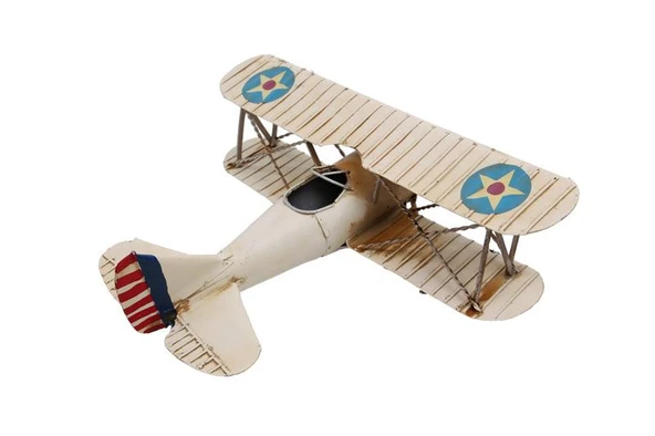 0710E-666W DEKORATİF METAL UÇAK ÇİFT KANATLI - 3