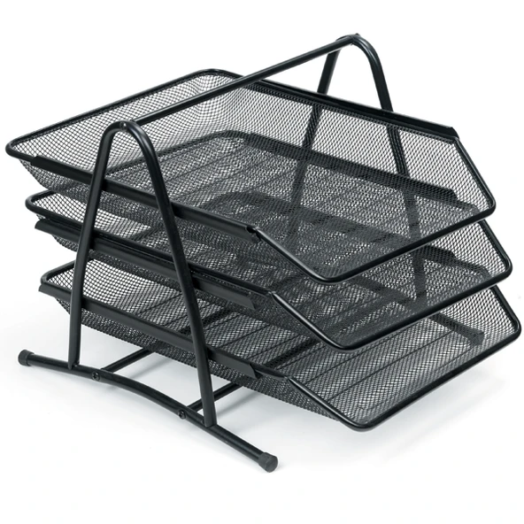 Rubenis Evrak Rafı Metal Perforeli 3 LÜ Siyah 9181 ürün görseli