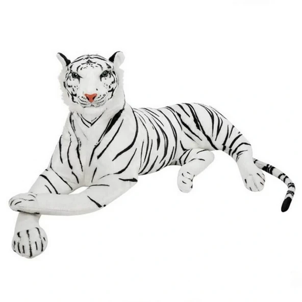 Peluş Yatan Beyaz Kaplan 130 cm ürün görseli