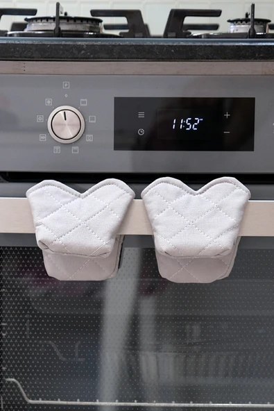 Crab Isıya Dayanıklı Kumaş Fırın Tutacağı Tutacak Modelleri Silikon Değil (2 ADET TUTACAK)