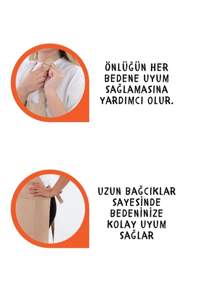 Star Ayar Askılı Havlulu 4lü Mutfak Önlüğü Seti (2 ELDİVEN) - 3