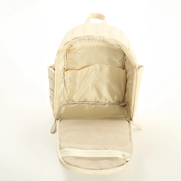 M&Y Puff Anne Bebek Bakım Sırt Çantası 7335 Krem - 5
