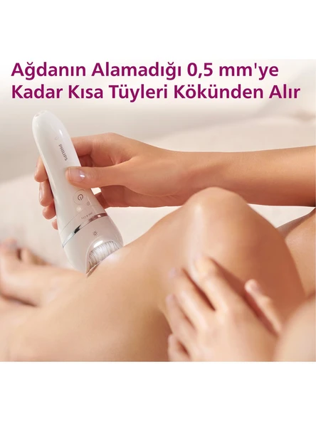 Philips Bre700/05 Epilatör (Yüz+Koltuk Altı+Bikini Bölgesi+Bacak)Islak-Kuru,Işıklı,Kablosuz - 3