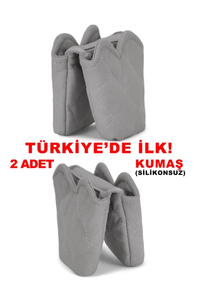 Crab Isıya Dayanıklı Kumaş Fırın Tutacağı Tutacak Modelleri Silikon Değil (2 ADET TUTACAK) - 4