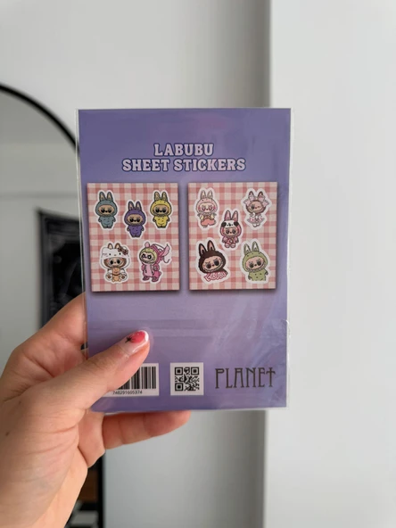 Labubu Sheet 2li Sayfa Sticker 12'li Paket - 3