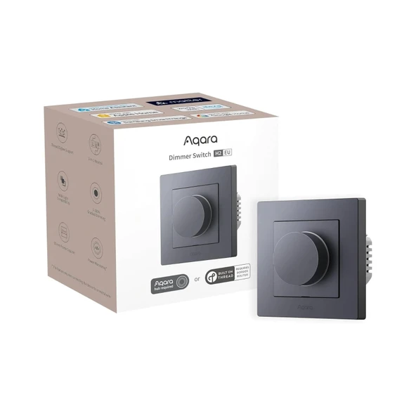 Aqara Akıllı Dimmer Switch H2 KD-R01D-G Gri (Apple Home Destekli) - 3