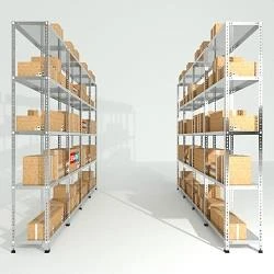 7 Katlı Galvaniz Çelik Raf - Depo, Arşiv, Kiler, Dosya, Market Rafı  43x93 cm 250 cm 1.50 mm - Resim 3